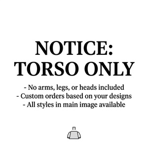 Torsos personnalisés imprimés universels pour figurines Small Block - Pièces de corps MOC de styles variés (compatible avec les séries WM/PG/XH) - Product Image 4