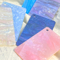 Feuille acrylique nacrée de 3mm 1/8 "couleurs de perles en plastique découpées à la taille de la feuille de panneau de plexiglas pour la découpe au laser