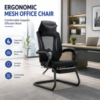Chaise de bureau de direction ergonomique de luxe grande taille à dossier haut, pivotante, en maille, avec support lombaire et accoudoirs confortables