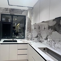 Panneau en marbre UV, panneau de revêtement UV, panneau mural en PVC rigide, panneaux imperméables et ignifuges pour la décoration intérieure