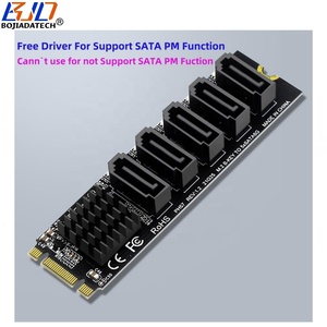 M.2 키 B+M(SATA 프로토콜) 인터페이스 - 5포트 SATA 3.0 7핀 커넥터 어댑터 확장 카드 JMB575(하드 디스크 드라이브용) - Product Image 2