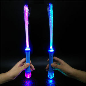 Fiesta y vacaciones Niños Fiesta Magic Glow Lámpara Feliz cumpleaños Luz Props Unicornio Intermitente Led Varita de fibra óptica - Product Image 6