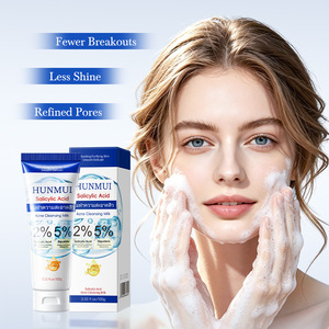 Lait nettoyant anti-acné à l'acide salicylique Hunmui 3,53 fl oz pour peaux grasses sujettes à l'acné - Product Image 1