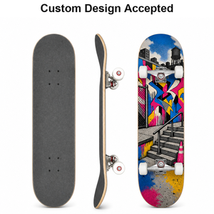 Planche de skateboard complète en érable 7 plis OEM personnalisée, 80 cm, double kick, style old school rétro, graphisme voiture Lowrider, pour hommes - Product Image 4