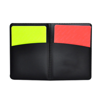 Set Kartu Wasit Sepak Bola Profesional: Kartu Penalti Merah dan Kuning Standar dengan Dompet Kulit, Lembar Skor & Pensil