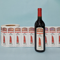 Etiquetas Adhesivas de Vinilo con Código de Barras Impresas con Logotipo Personalizado de Alta Calidad para Botellas de Vodka y Whisky en Empaques de Vino