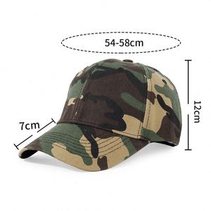 Gorra de béisbol deportiva de verano con visera de camuflaje para adulto, transpirable, de tela común, al por mayor - Product Image 6