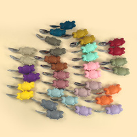 Ensemble cuillère-fourchette en matériau résistant à la chaleur, manche court, prise en main facile, forme de crabe, écologique, vaisselle compatible lave-vaisselle
