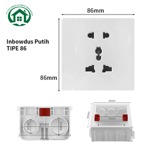 Prise universelle à 5 broches avec panneau robuste en laiton gris fer, offrant 2 prises durables pour une utilisation résidentielle et générale fiable. - Product Image 3