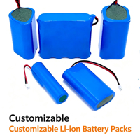 Paquete de Baterías Recargables de Litio 7.4V 2000mAh 2S1P 18650 para Pequeños Electrodomésticos, Personalizable, 1000 Ciclos, -20~+60