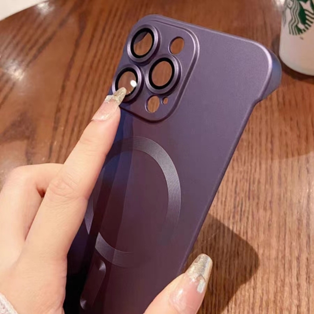 Luxury PC Magnetic Wireless Charging Protective Phone Pouch for Mobile Devices Phone Case for iPhone 17 16 15 14 13 12 Pro Max
