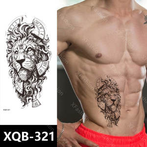 Pegatinas de <span class=keywords><strong>tatuaje</strong></span> temporal para piernas y brazos de León, belleza de acuarela, brazo grande, animales pequeños, pegatinas de <span class=keywords><strong>tatuaje</strong></span> para hombres y mujeres, para hombre y mujer - Product Image 3