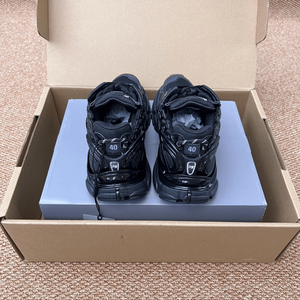 Zapatillas deportivas de malla de nylon negro mate, zapatillas de correr con cordones de lujo, zapatillas casuales para caminar, zapatillas de diseñador de moda para hombre - Product Image 5