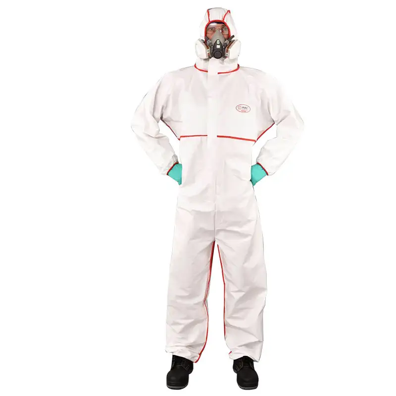 TYPE 5 6 the seams is reinforced coverall uniform protection om dirt grease grime and light chemical splash disposable Microporo