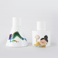 Diffuseur de roseaux d'aromathérapie avec logo de marque personnalisé Ensemble de flacons en verre de parfum d'huiles essentielles pour la maison et le bureau