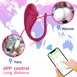 Smart Phone APP di controllo 10 modalità di vibrazione carica USB vibrante uovo di amore per le donne giocattoli sessuali clitorideo Climax femminile adulto giocattolo % - Product Image 1