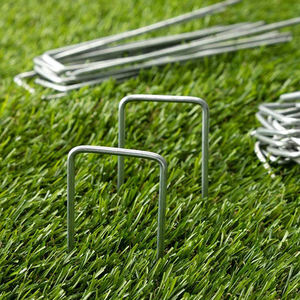 Heavy Duty Galvanized Steel U-Shaped Ground Nails Rust-Resistant Landscape Staples for Weed Barrier <b>Garden</b> Farm Use - Product Image 3