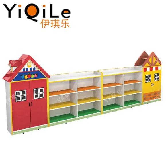 Дешевая б/у мебель для детского сада YiQiLe, деревянный шкаф с ящиками, мебель Монтессори, Дошкольная мебель