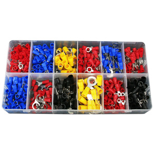 RV <b>Terminal</b> Ring Crimp Lugs Pure Copper Insulated 1-Core Professional Use 420 Pieces Box - Product Image 2