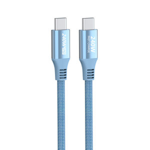 Cavo USB C Intrecciato in Nylon Colorato 240W 48V 5A Ricarica Rapida Tipo C a Tipo C per iPhone 15 Pro Max MacBook - Product Image 1