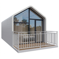 Maison capsule préfabriquée de luxe en acier, type arche, 1 chambre, villa moderne, modulaire, écologique, étanche, mini-maison