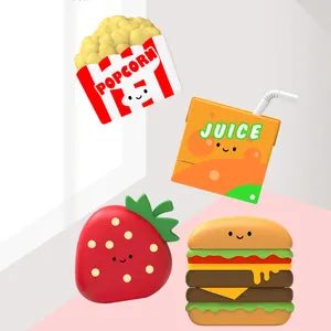 Automatic flash stamp cute Cartoon food Fabric Personalized toy Custom Stamps Name Stamp Clothes for Kids