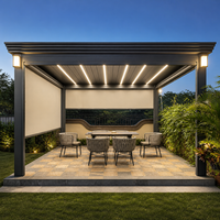 Pergola Bioclimatique Motorisée en Aluminium à Lames Orientables, Étanche, avec Drainage Dissimulé et Conception Écologique pour