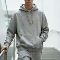 Sweat à capuche oversize avec poche kangourou, style streetwear, un incontournable, en tissu épais