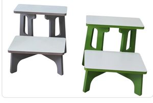 Tabouret en cuir contemporain pour chambre à coucher Hôtel et appartement - Product Image 3