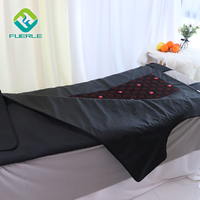 Couverture de sauna infrarouge Fuerle avec prise EU, lumière rouge, pour usage domestique, chauffante, en jade et tourmaline, enveloppement corporel, couverture infrarouge lointain