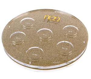 Judaica Silver Glitter Lucite U Seder <strong>Plate</strong> for <strong>Pesach</strong> Acrylic Seder <strong>Plate</strong> for Passover - Product Image 3