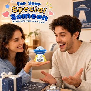 Belatelove UFO Decorativo da Scrivania all'Uncinetto Fatto a Mano - Regalo di Compleanno Motivazionale per Fidanzata o Insegnante |   SEI LA MIGLIORE COSA - Product Image 6