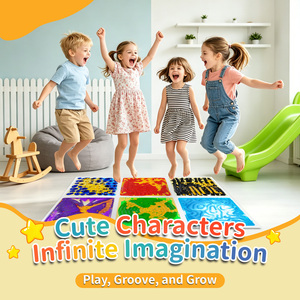 Dalles de sol sensorielles liquides texturées, tapis d'enseignement <span class=keywords><strong>Montessori</strong></span> pour les cours de cognition sensorielle préscolaire - Product Image 3