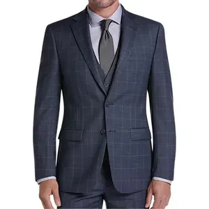 Traje clásico de moda para hombre, traje Formal de tres piezas