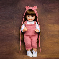 Poupée Reborn à Cheveux Longs de 55 cm, en Vinyle, Réaliste, Jouet d'Imitation pour Enfants, Meilleure Vente Transfrontalière
