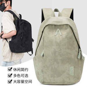 Letter Design <b>Backpack</b> <b>Large</b> Capacity 15 Inch Laptop Bag For School Commuting Casual Use - Product Image 1
