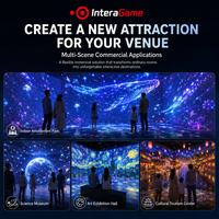 Personalizado 360 °   Sistema de Proyección Interactiva Inmersiva para Paredes y Suelos, Sala de Proyección Inmersiva Completa para Centros Comerciales, Museos y Centros de Entretenimiento Familiar