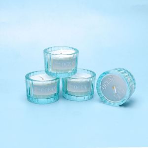 Bougie en cire de soja parfumée Océan dans un bocal en verre, décoration minimaliste pour la maison, forme ronde, mèche unique, aromathérapie fraîche - Product Image 3