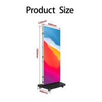 İç Mekan Katlanabilir HDR10 1000cd Parlaklık 2 Yıl Garantili Poster P1.25-P2.5 Reklam LED Ekran 12-Bit Renk Derinliği