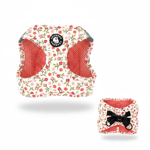 Hundegeschirr, Haustierweste, reflektierendes Hundegeschirr, florales, atmungsaktives Netz, verstellbare Haustierweste, weiches Hundegeschirr - Product Image 1