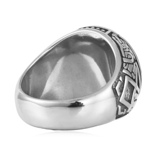 <b>Wolf</b> Animal <b>Ring</b> Men's Stainless Steel Punk Style Geometric Design Silver Color Gift Jewelry 240109 - Product Image 2
