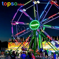 Grande Roue de Ferries Pliable pour Parc d'Attractions Extérieur, Conception de Remorque, 14m, Jeu pour Enfants et Adultes
