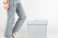 Poubelle rectangulaire intelligente sans contact, corbeille Rechargeable, 15 l
