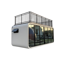 Maison préfabriquée de luxe moderne, cabine Apple de 20 pieds ou 40 pieds, habitation modulaire portable en conteneur, conçue pour une utilisation en jardin
