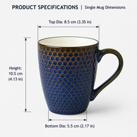Tasse à thé en céramique de logo personnalisé de glaçure réactive en porcelaine brillante colorée de vente chaude