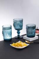 Verres à vin vintage en relief faits à la main, multicolores, motif tête de lion pressé, gobelets de style animal, uniques