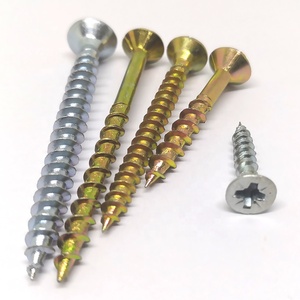 Tornillo de cabeza plana doble pozi Chapado en zinc din 7505, amarillo y blanco - Product Image 4