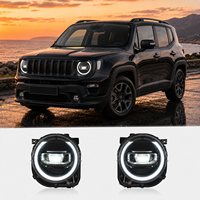 Faros Delanteros YX Eficientes de 6000K para Jeep Renegade 2016-2021, 12V, Diseño Ligero de ABS, Instalación Plug-and-Play
