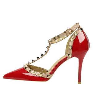 Euro Américaine Sexy Discothèque <span class=keywords><strong>Talon</strong></span> Effilé Chaussure Tête Rivet Creux Stripshoes femmes talons - Product Image 1