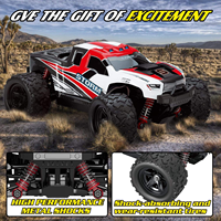Coche RC a Escala 1:18, 30 km/h, 4WD, 6 Canales, Impermeable, Derrape, Todoterreno, Alta Velocidad, Control Remoto de 80 m con Batería AA para Adultos
